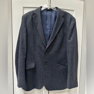 Mens Banana Republic Navy Pinstriped Blazer